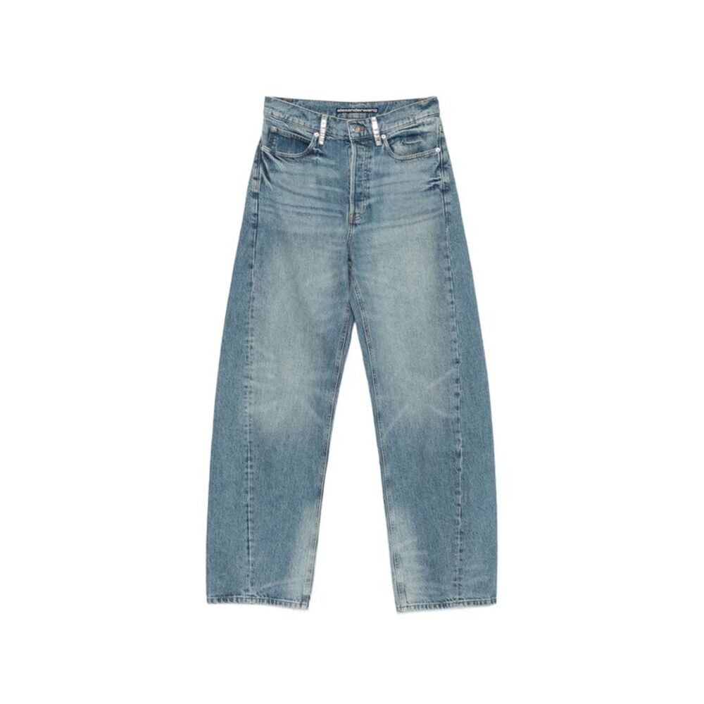 Alexander Wang Blue Denim - Wide-Leg Jeans Women